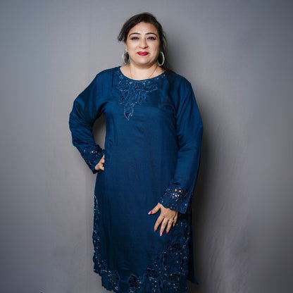 Midnight Elegance Embroidered designer suit