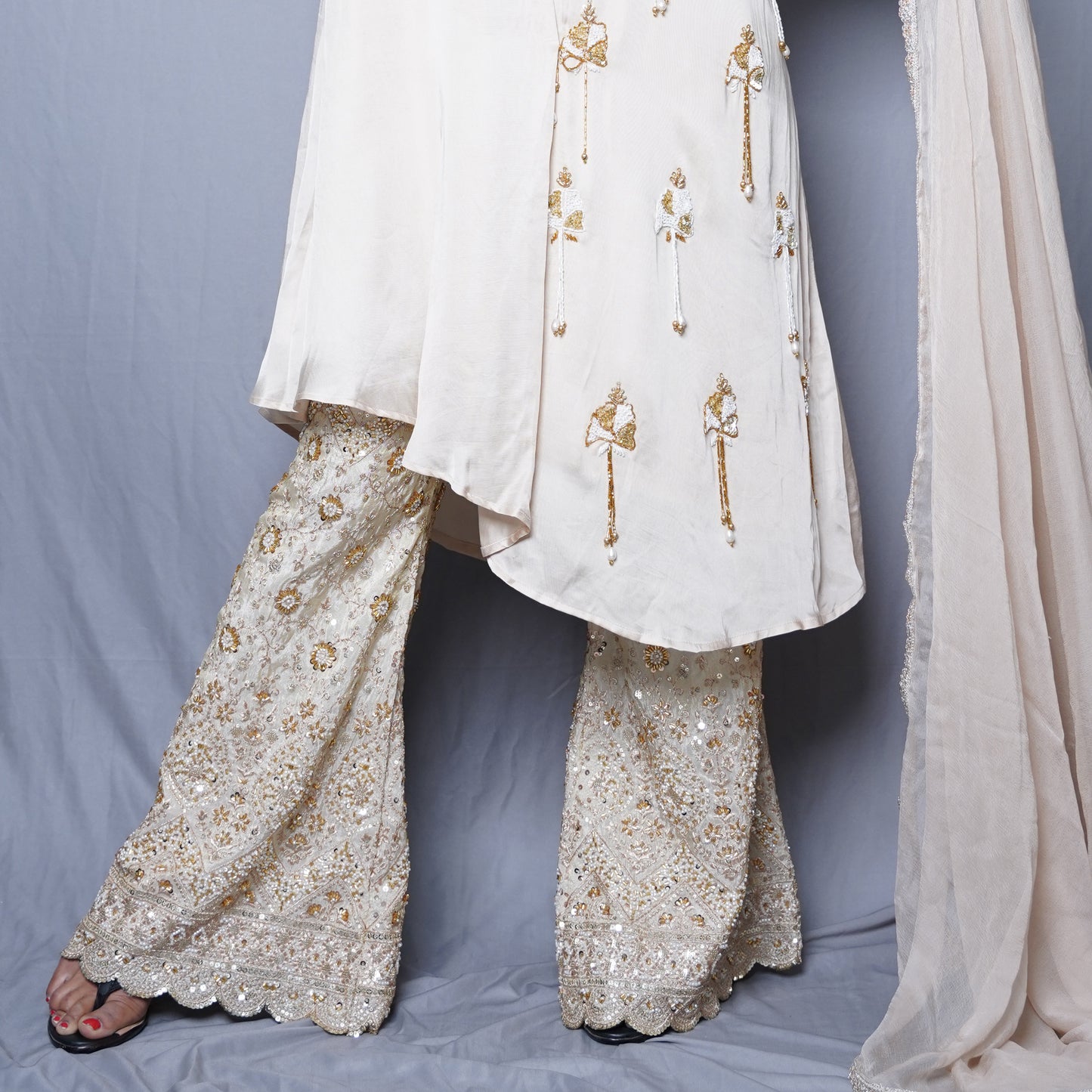 Ivory Opulence Embellished Kurta Set