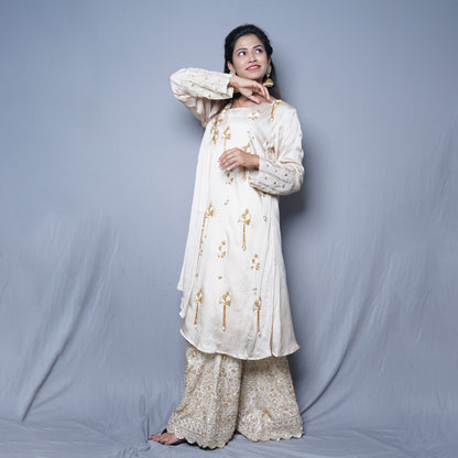 Ivory Opulence Embellished Kurta Set