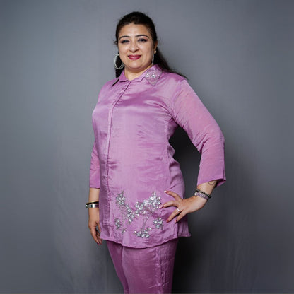 Lavender Luxe Silk Cord Set