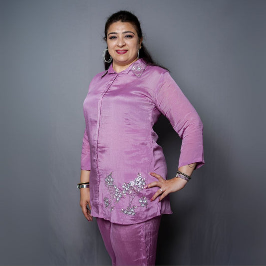 Lavender Luxe Silk Cord Set