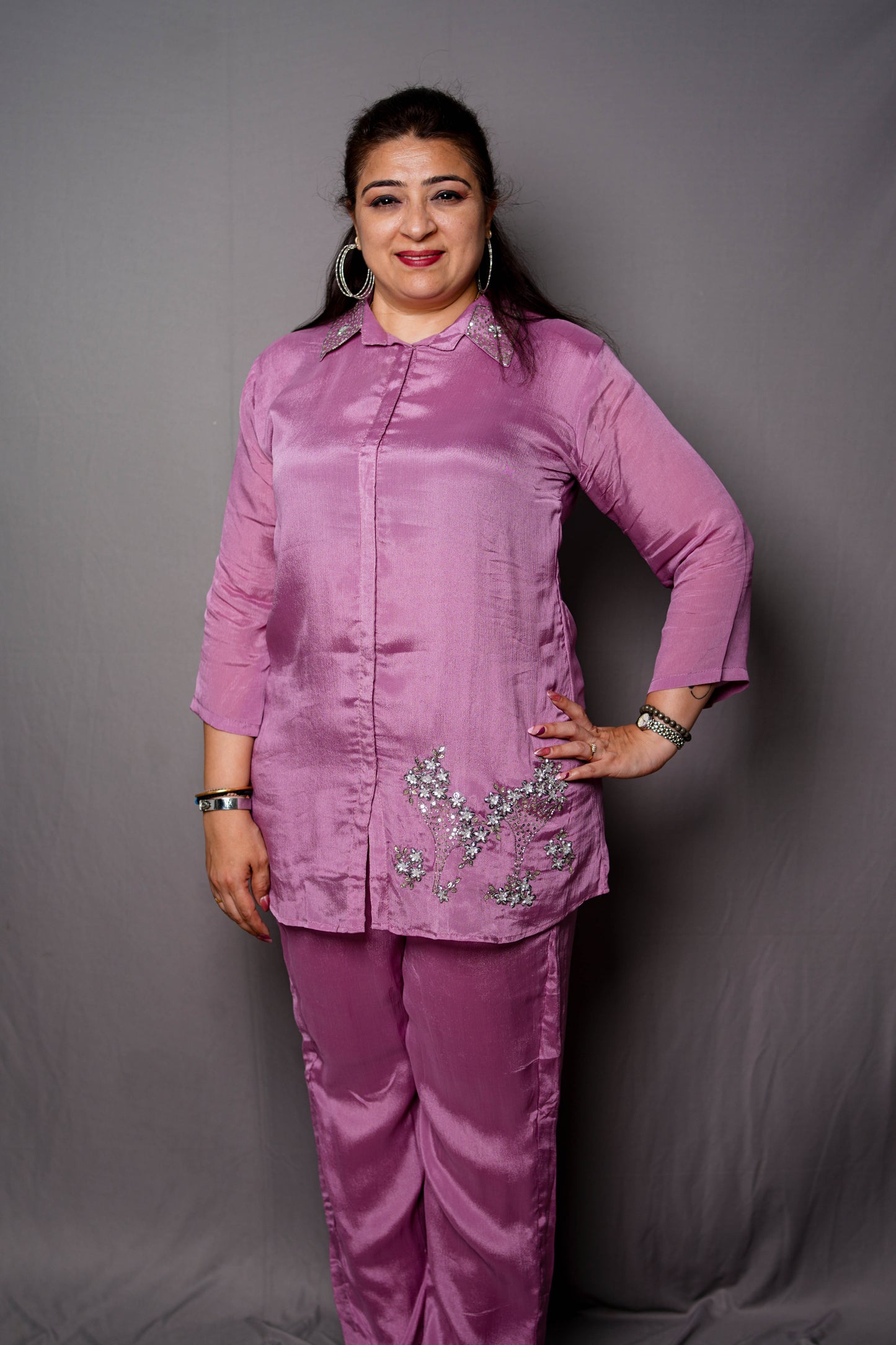 Lavender Luxe Silk Cord Set