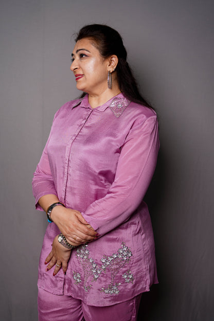 Lavender Luxe Silk Cord Set